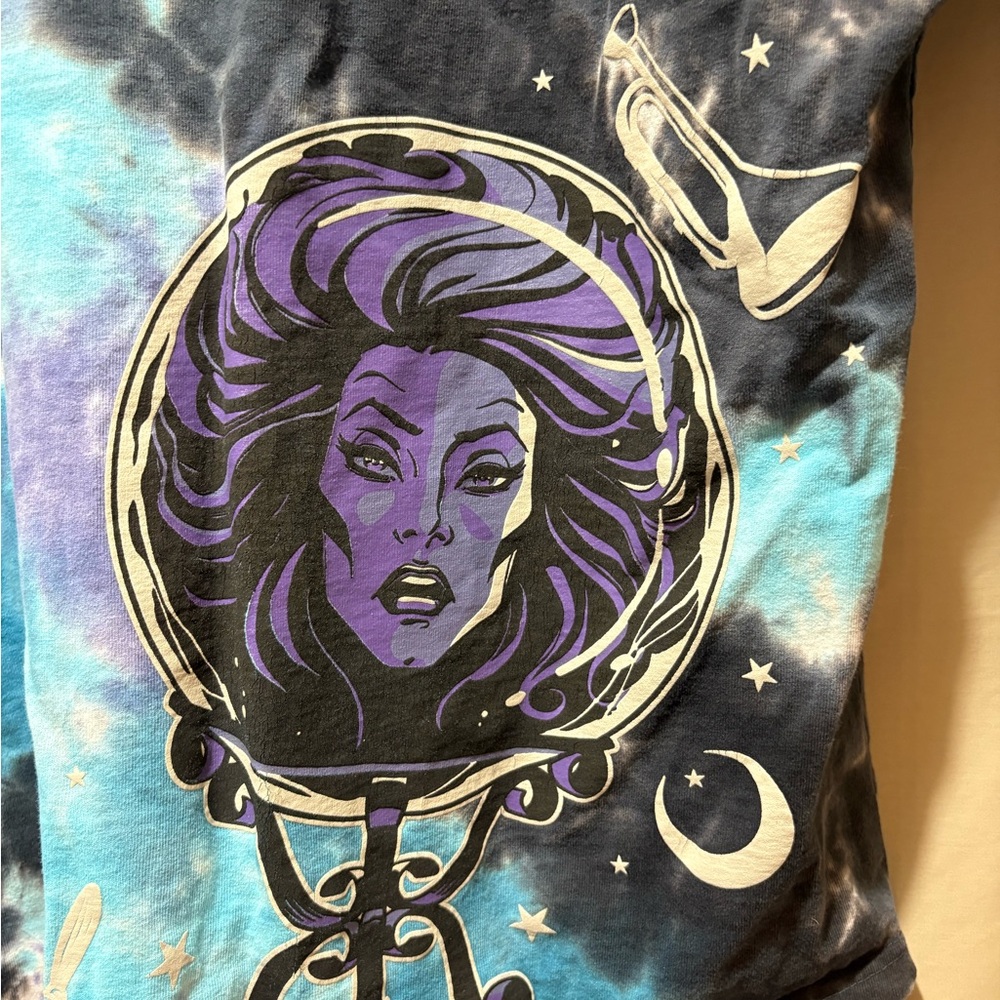 Disney Haunted Mansion Tie-Dye Long Sleeve Shirt - Black, Blue & Purple Size XL - Picture 11 of 12